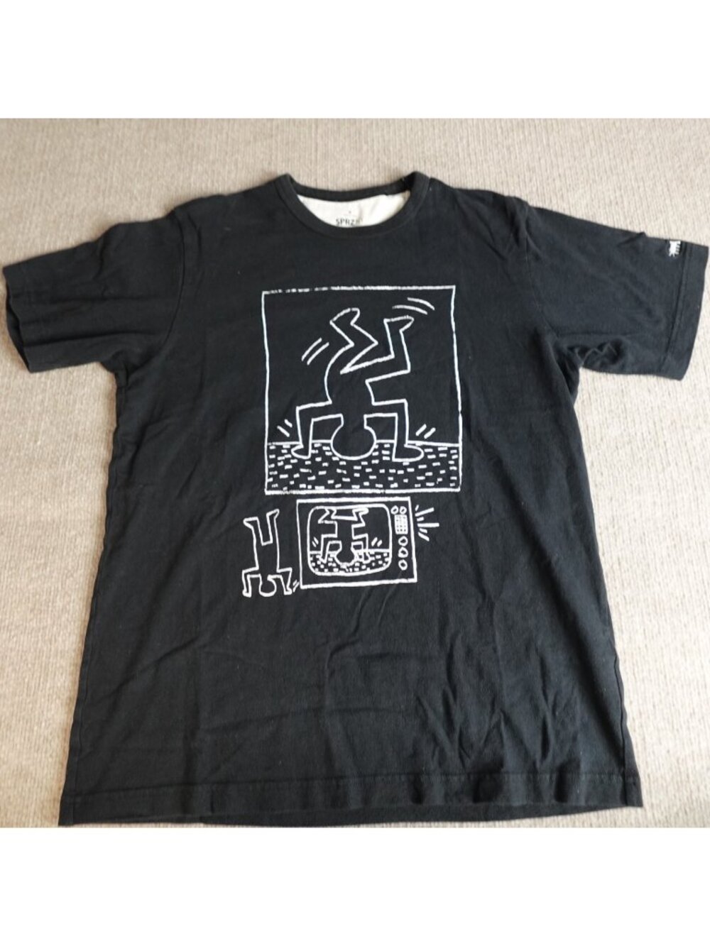 Uniqlo Keith Haring Shirt Medium Black Breakdancer SPRZNY